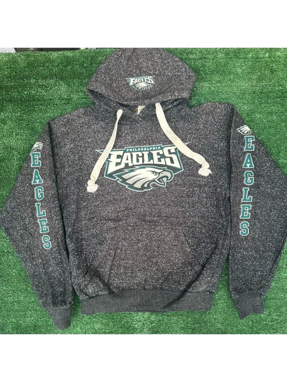 Vintage Y2K Philadelphia Eagles Hoodie Gray S NFL Football Streetwear Fleece